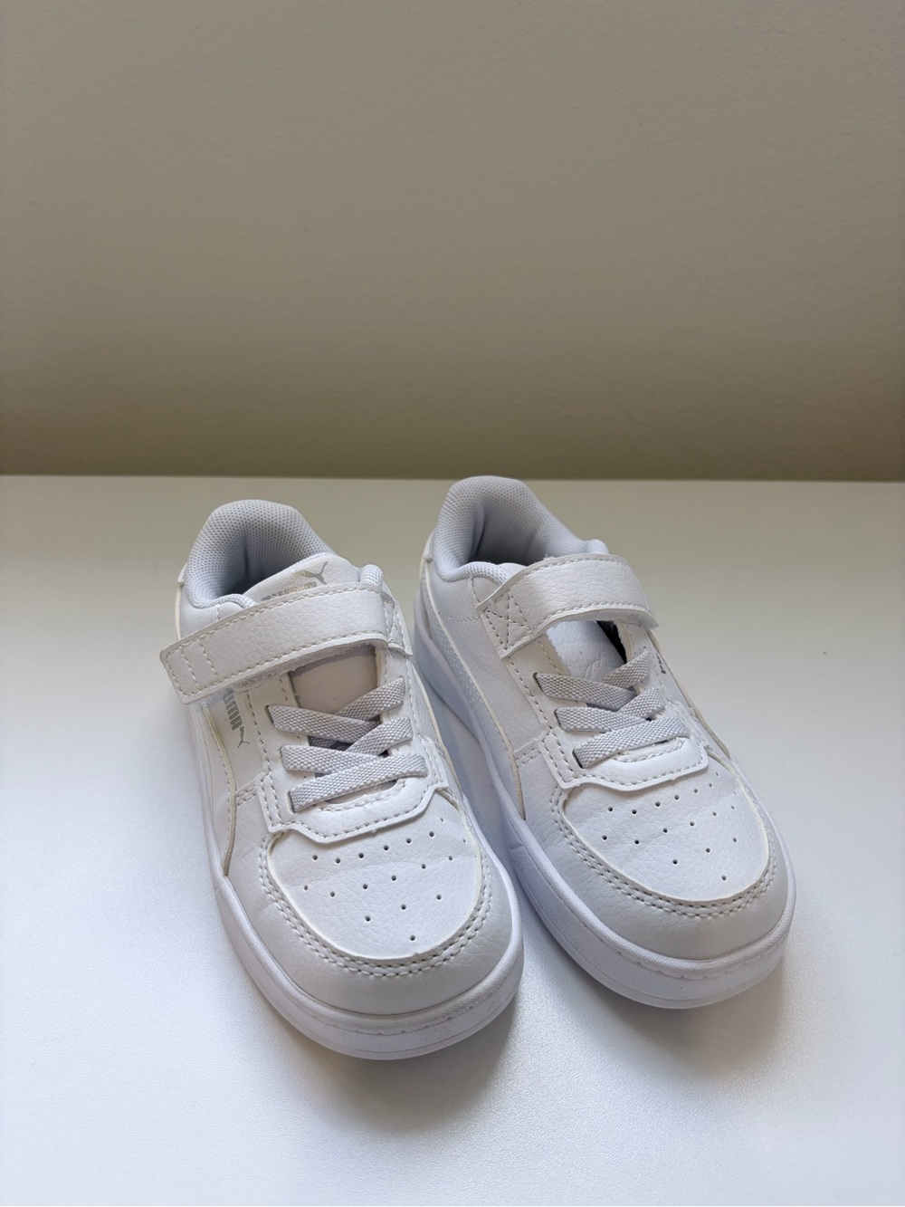 Puma Kids White Low-Top Velcro & Lace Sneakers - Picture 2 of 2